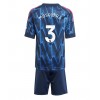 Arsenal Cristhian Mosquera #3 Bortedraktsett Barn 2025-26 Kortermet (+ korte bukser)